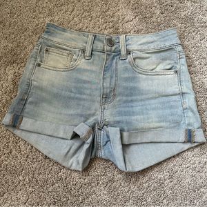 AEO Ne(x)t Level High-Waisted Denim Short Shorts - EUC